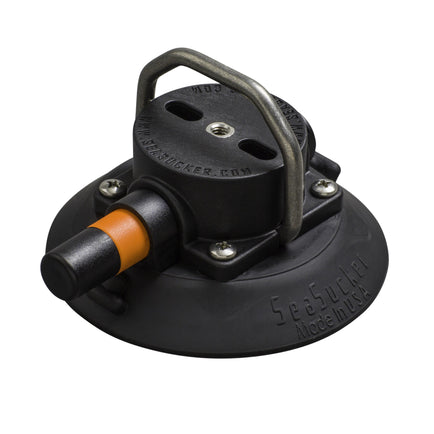 4.5" SeaSucker w/ Flat-Top Stainless Steel D-Ring (Black)