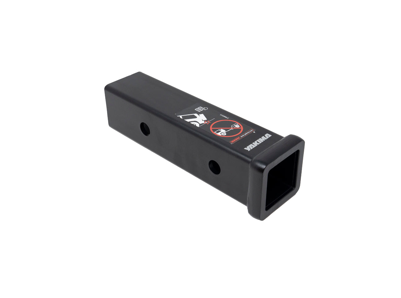 Black metal hitch adapter