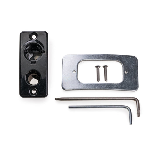 Kuat Sherpa 2.0 Lock Housing with Hardware - Black Metallic replacement part