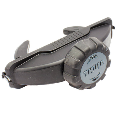 Gray car mount holder with Thule logo on a white background