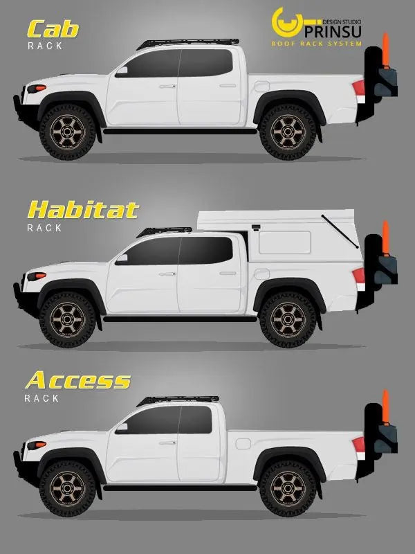 Prinsu 1st Gen Toyota Tacoma Prinsu Double Cab Cab Rack -  Rack-n-Roll