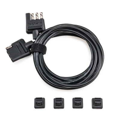 4 Pin Flat Rack to Car Wiring Harness, Long (Piston Pro X)