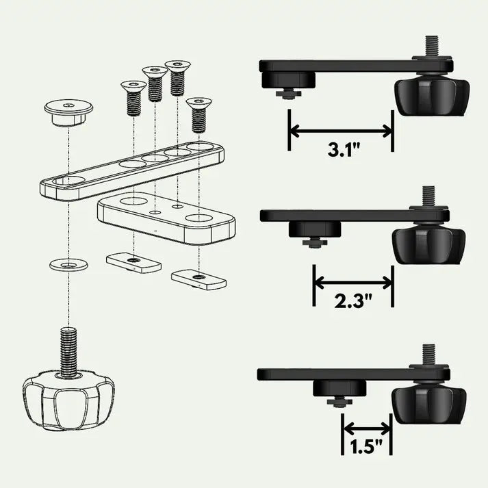 Trxstle CRC System T-Slot Mounts -  Rack-n-Roll