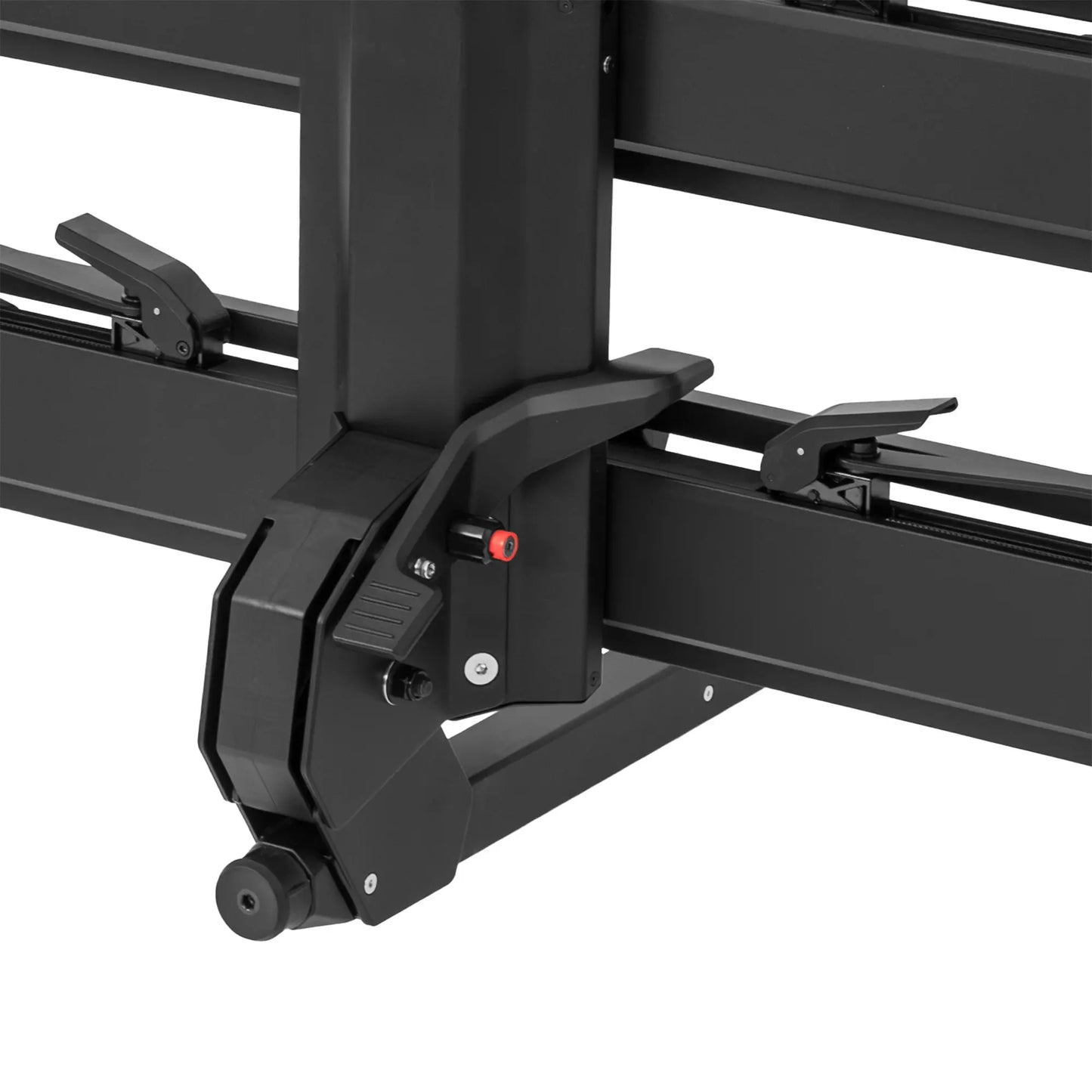 Close-up of the Kuat Piston ION pivot lock on a white background