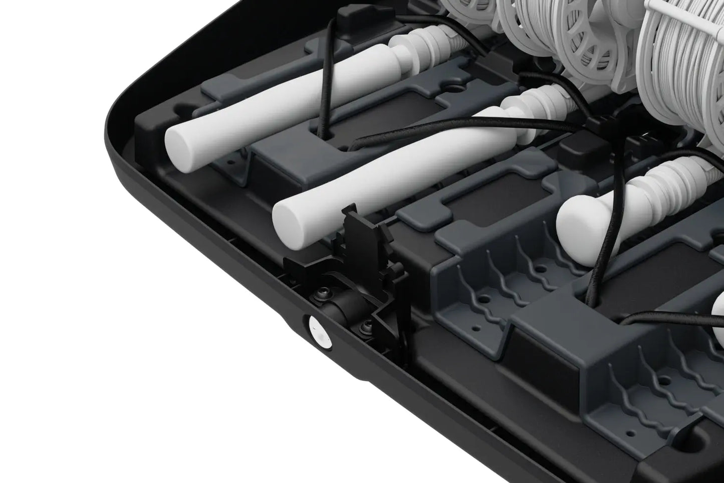 close up of rod securing system