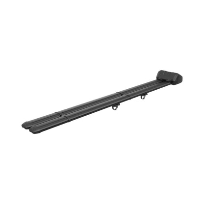 Black car roof rack on a white background