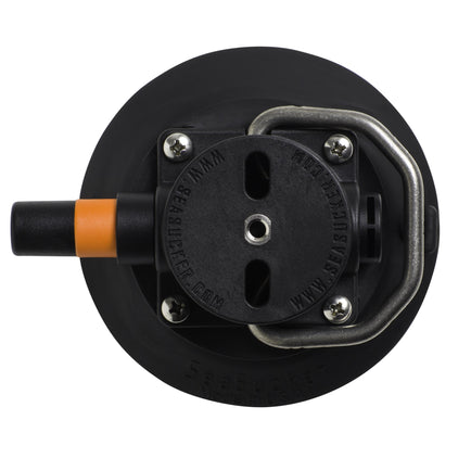 4.5" SeaSucker w/ Flat-Top Stainless Steel D-Ring (Black)
